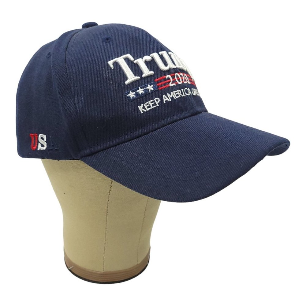 Trump 2020 Keep America Great Blue OSFM Strapback Cap Trucker Golf Baseball Hat - Picture 3 of 13